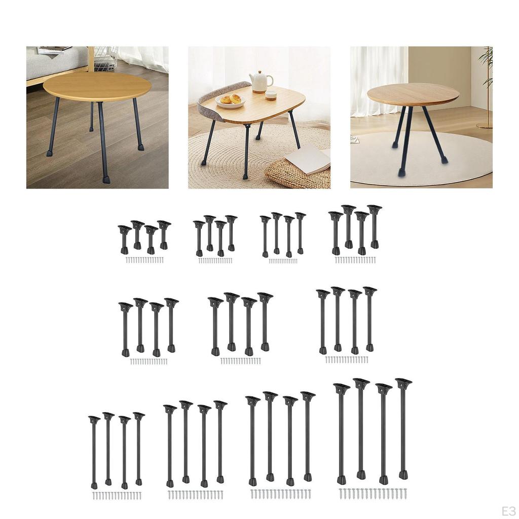 4 Pieces Folding Table Legs Bed Laptop Desk Feet Furniture Accessories DIY