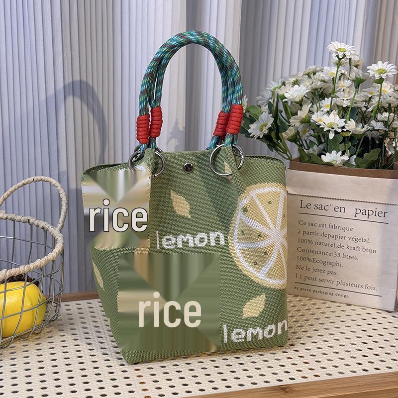 Southeast Asia Trendy Knitted Buckle Handbag - Large Capacity Commuter Tote