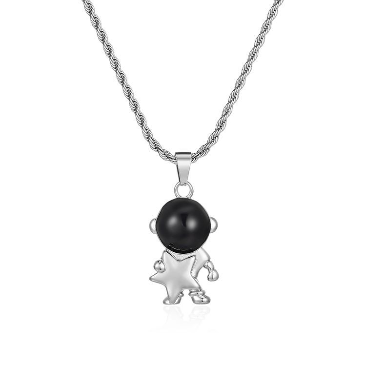 

Подвеска для пары астронавтов, корейская версия, стиль Ins, нишевая подвеска, подарок на День святого Валентина, ожерелье для пары астронавтов со звездами и луной