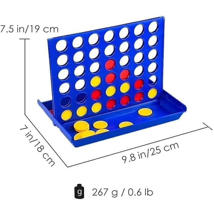 Pup Go Jeu Puissance 4 Classique - Jeux de Voyage,Jeu de Société de Strategie pour Enfant 3 4 5 6 7 8+ Ans et Adulte