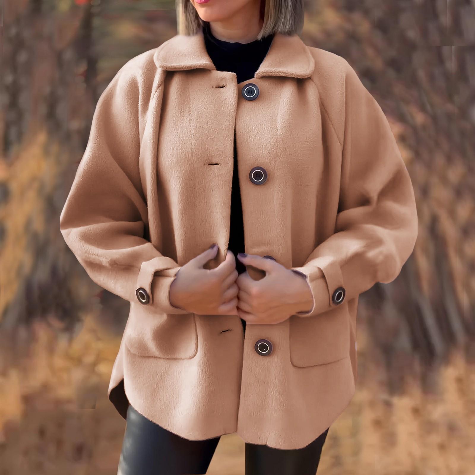 

Женское длинное шерстяное женское пальто с завязками на талии и двойной пряжкой L