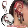 Skull Halloween Ear Clip Gothic Water Drop Ear Clip Cool Single Ear Cuff  Costume Party