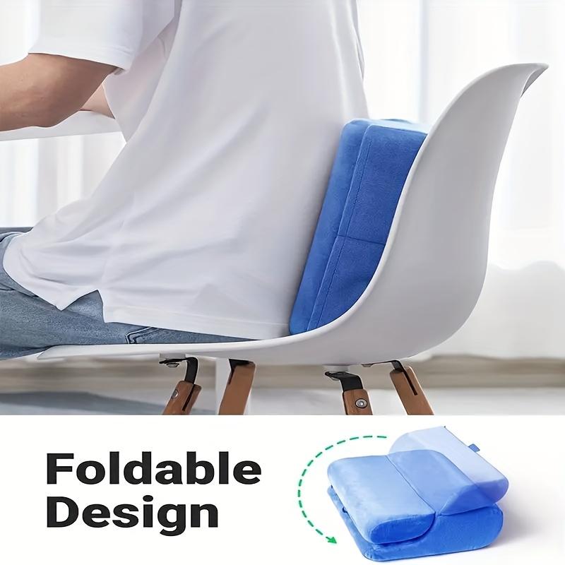 3-Layer Foldable Pillow with Tablet Pocket - Portable Bed & Sofa Support for Reading, Laptops, Comfortable Indoor & Outdoor Use.