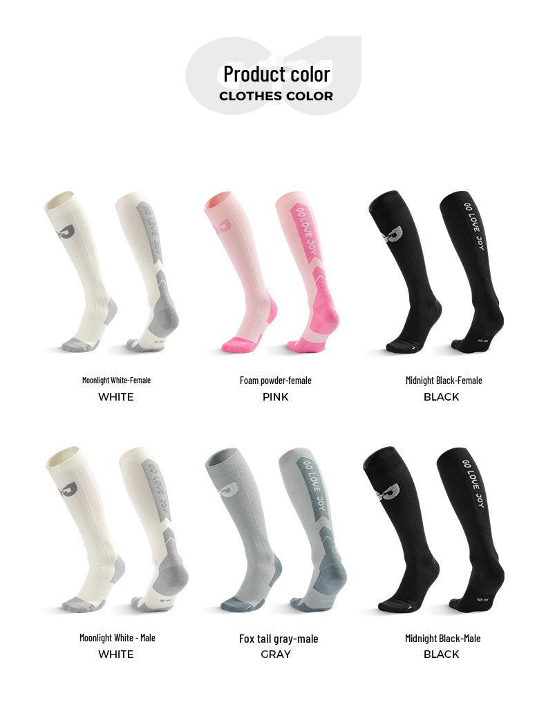 DWZ09 Non-Slip Thick Wool Ski Socks for Outdoor, Snow, Cycling, and Mountaineering - Mid-High Tube, Warm for Autumn & Winter