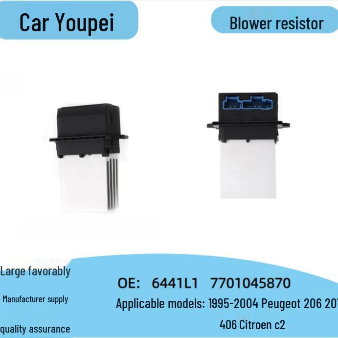 

6441L1 Air Conditioning Blower Motor Resistor for Peugeot 206/207, Citroen C2 Yes синій