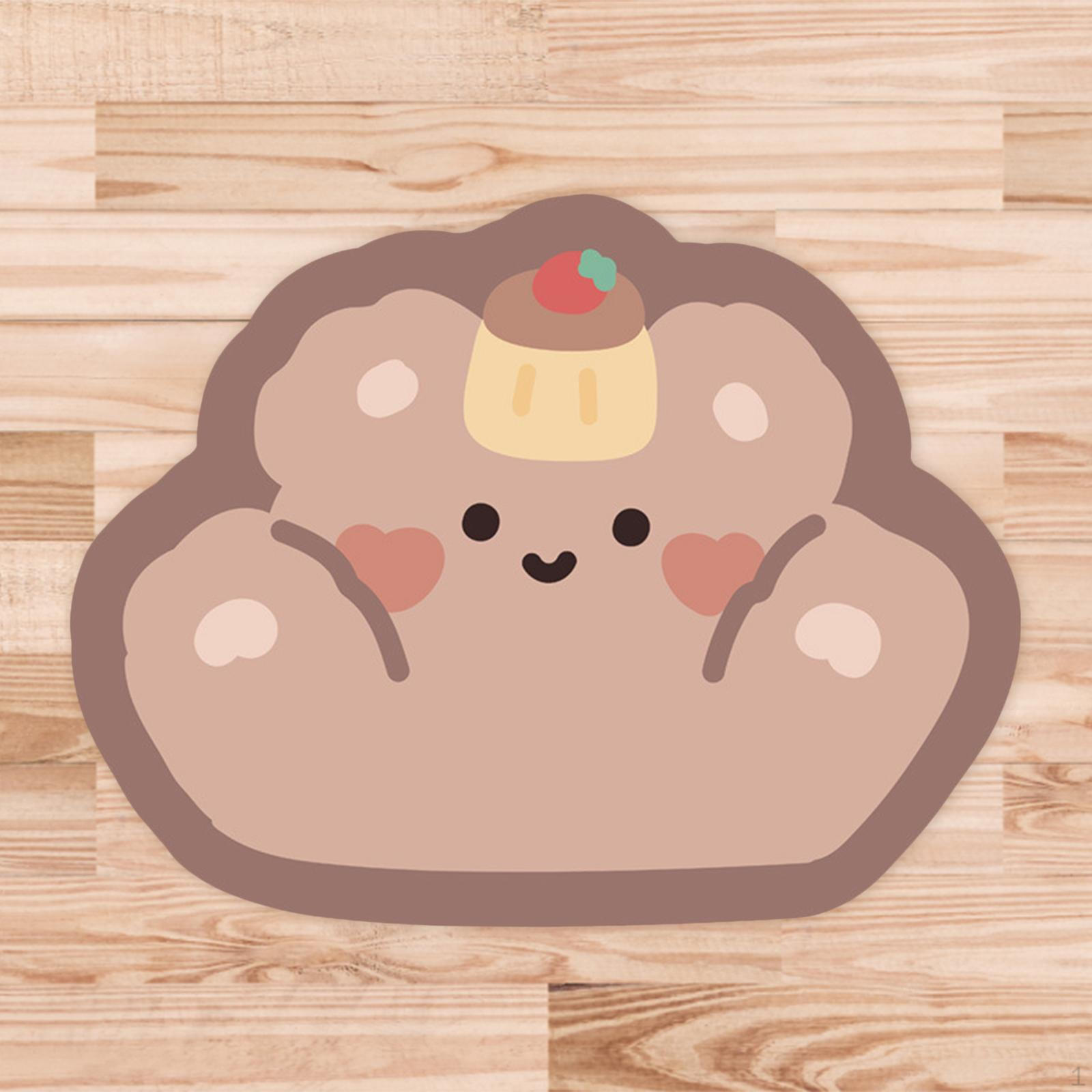 

Adorable Area Doormat Polyester Soft Rubber Backed Non Bedside for Kids Bedroom Bathroom Playroom Welcome Bear