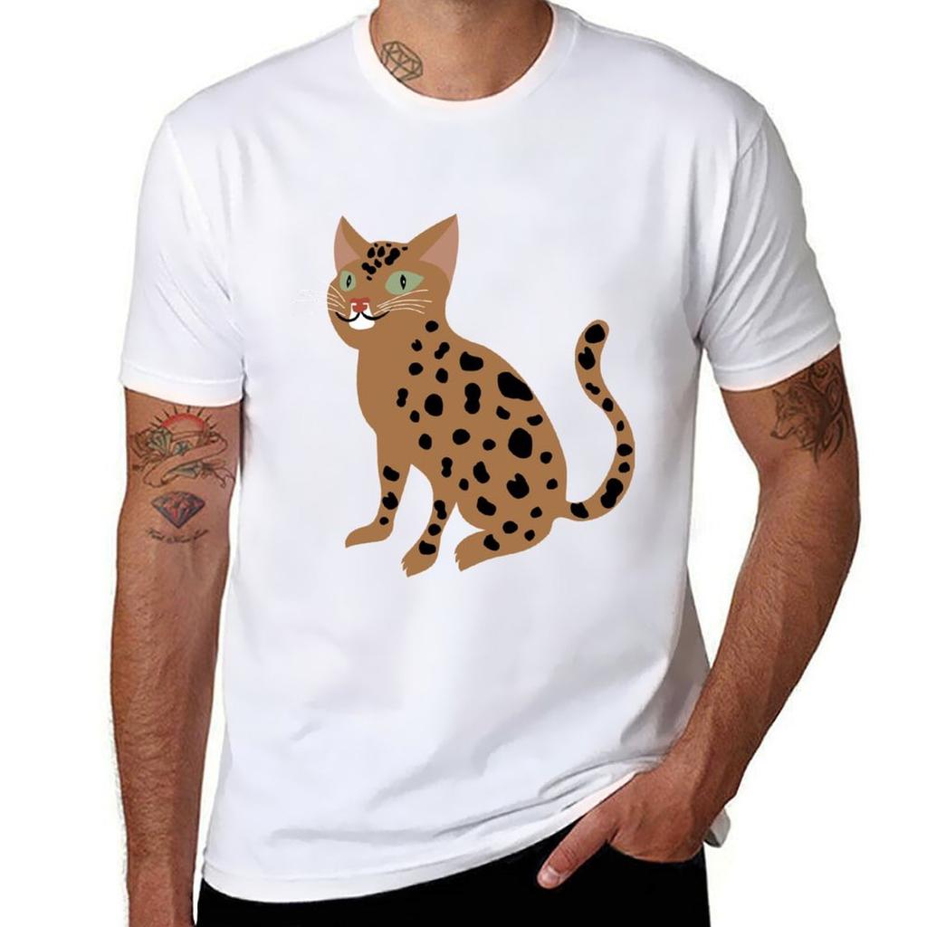 Bengal Cat Tshirt Functional Casual Short Sleeve Tee Tshirt