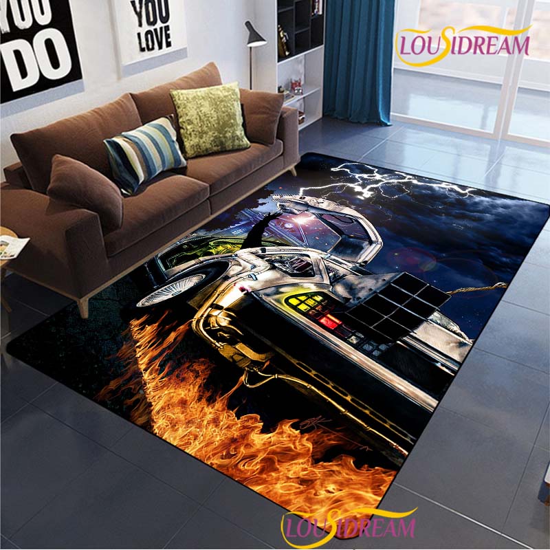 Back To The Future Carpet for Living Room Bedroom Rug Kitchen Kid Unslip Floor Mats Birthday gift photography props Alfombra Rug