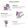 Aifuluo Pink Plum Blossom Zircon Stud Earrings - Pure Silver, White Gold Plated, S925.