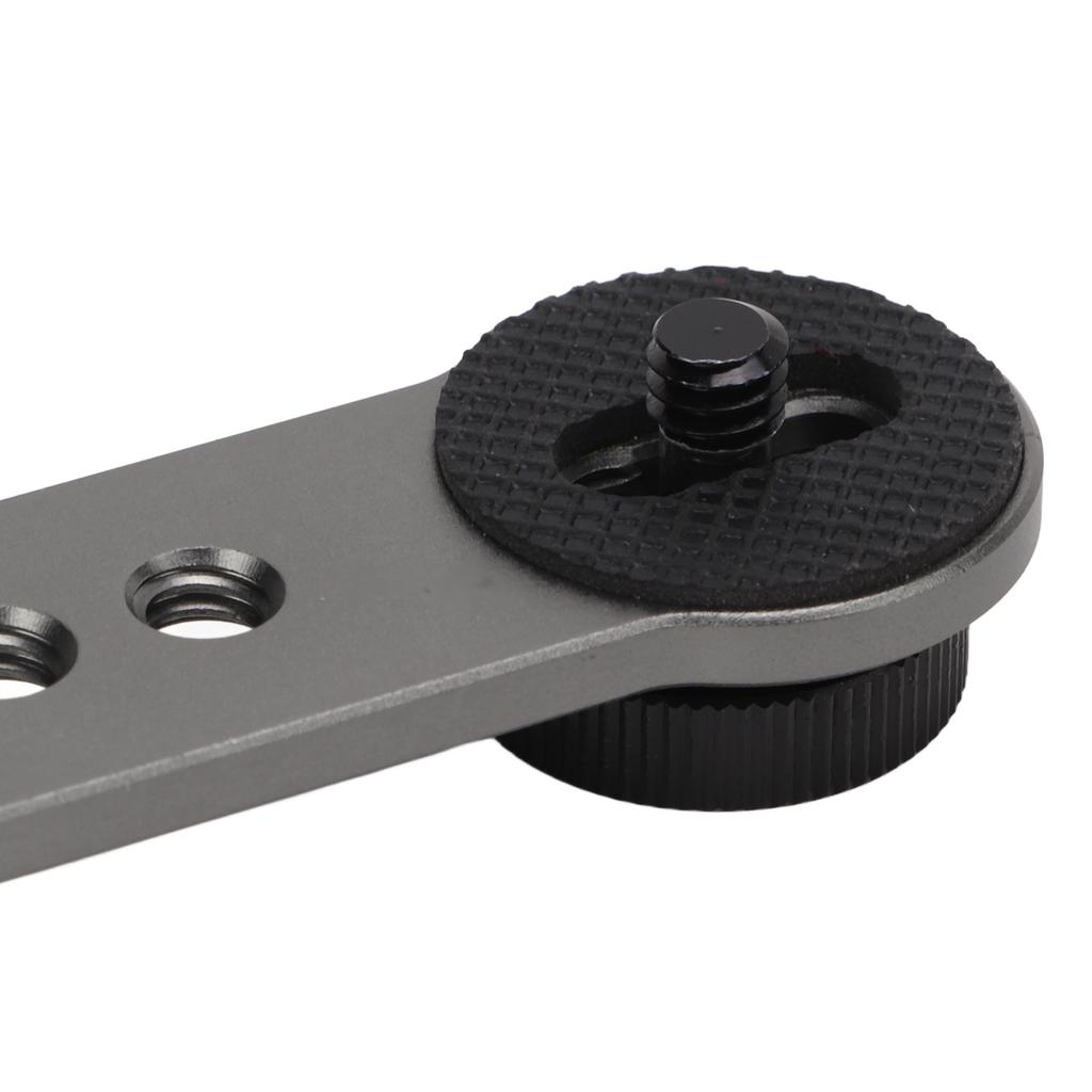 Triple Cold Shoe Extension Bracket Aluminium Alloy Microphone Stand Mount Adapter for Tripod Monopod Stabilizer