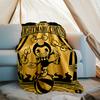 Bendy and the Ink Machine Theme Printed Blanket - Perfect for Couch, Bed, Travel & Outdoor Use | Machine Washable, Cozy & Durable.