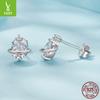 Simple Shining Zircon Planet Stud Earrings, Fashionable Light Luxury S925 Sterling Silver Stud Earrings.