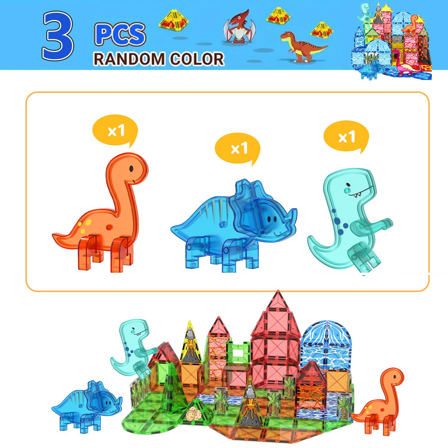 

Magnetic magnetic building toys - Christmas and New Year gifts, dinosaur world adventure toys, magnetic building children s toys
