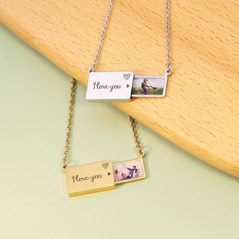 Sublimation Necklace Storage Drawer Necklace Unique Style Chain Necklace Pendant Necklace Alloy Material for Daily Party