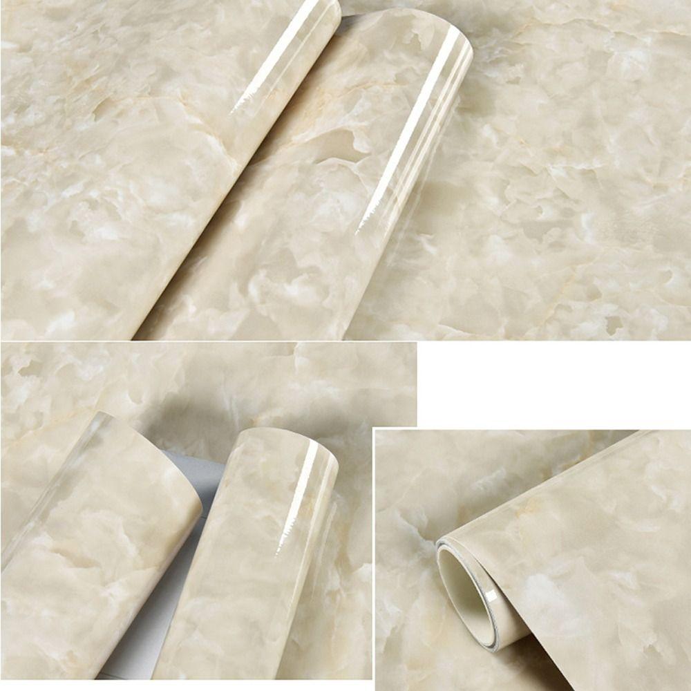 40/60cm Marble Grain Stickers Oilproof Self-Adhesive Decorative Film Waterproof Stickers Desktop