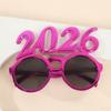 2026 Feestbril Met Ronde Glazen Nieuwjaarsviering Oogbescherming Praktische PC Universele Feestbril Voor Vrouwen