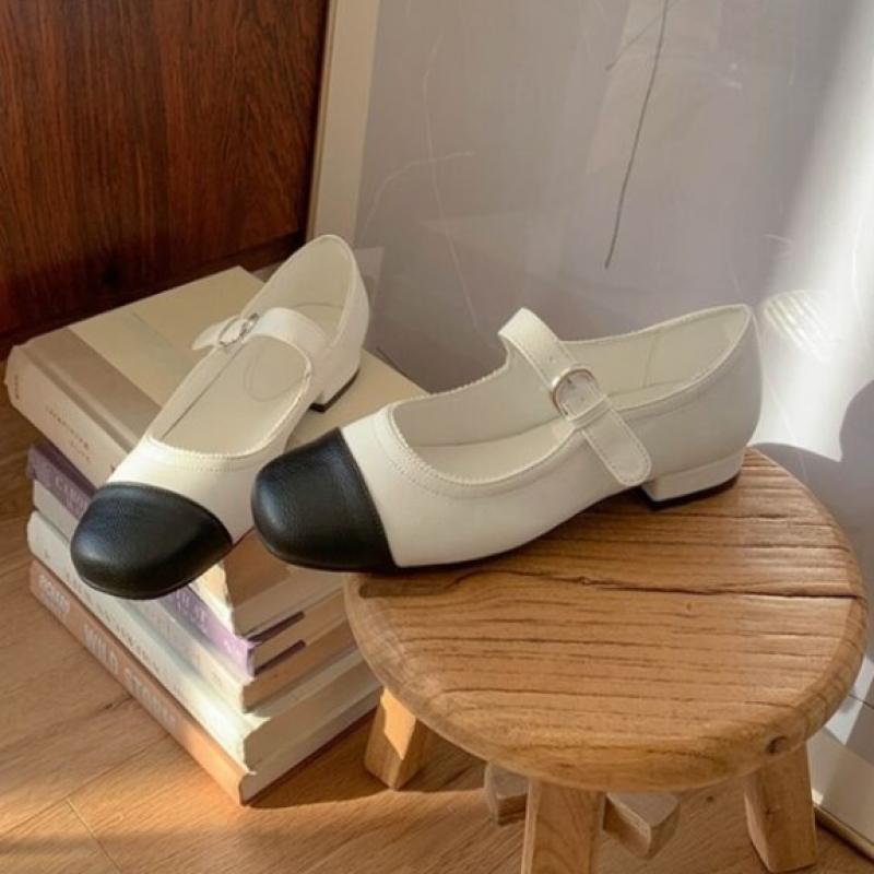 New Arrivals Open Run Women Buckle Two Tone Slingback Flats