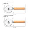 Wooden Handle Stainless Steel Pizza Cutter and Pastry Slicer