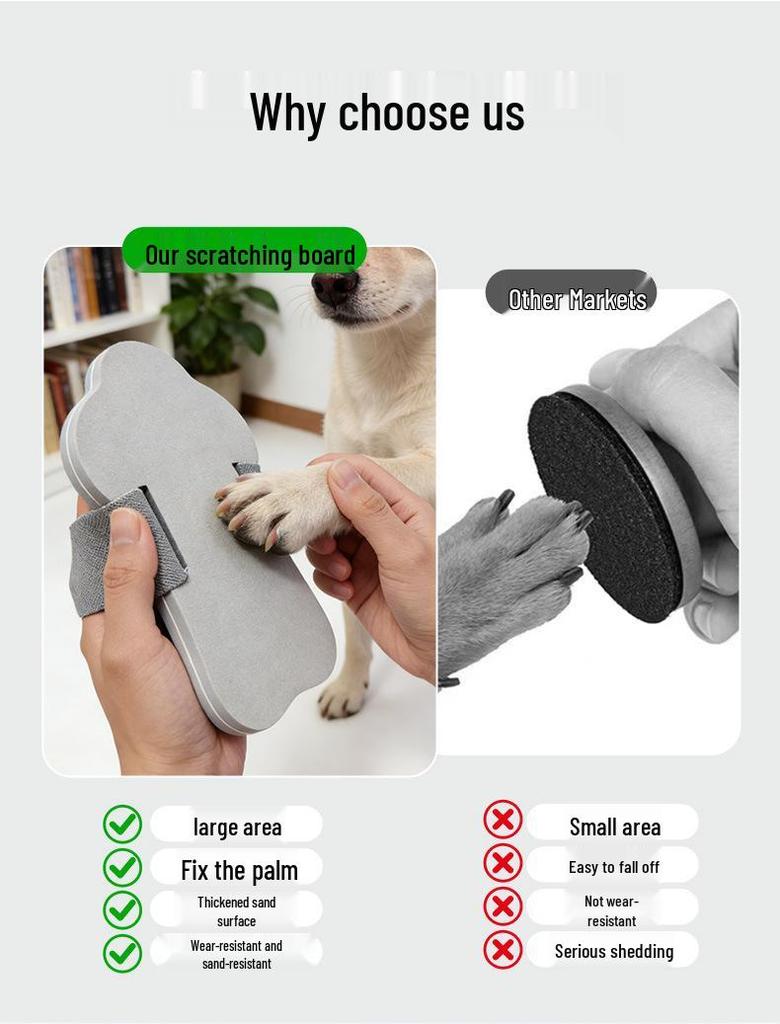 Dog & Cat Nail Grinder: Scratch Board and Claw Trimmer for Pet Grooming