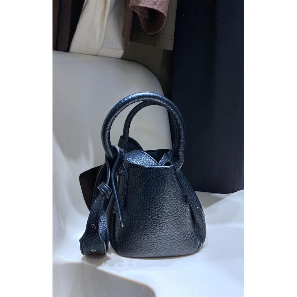 IELGY Macaron Lychee Pattern Bucket Bag Casual All-Match Hand-Carrying Vegetable Basket Shoulder Messen