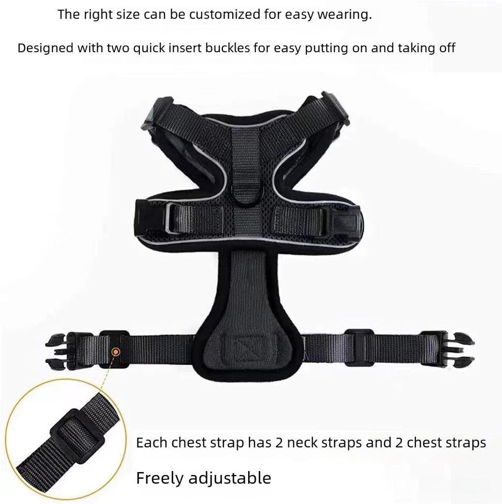 Adjustable Ultra-Thin Cat Harness with Anti-Breakaway Traction Rope for Walking 
