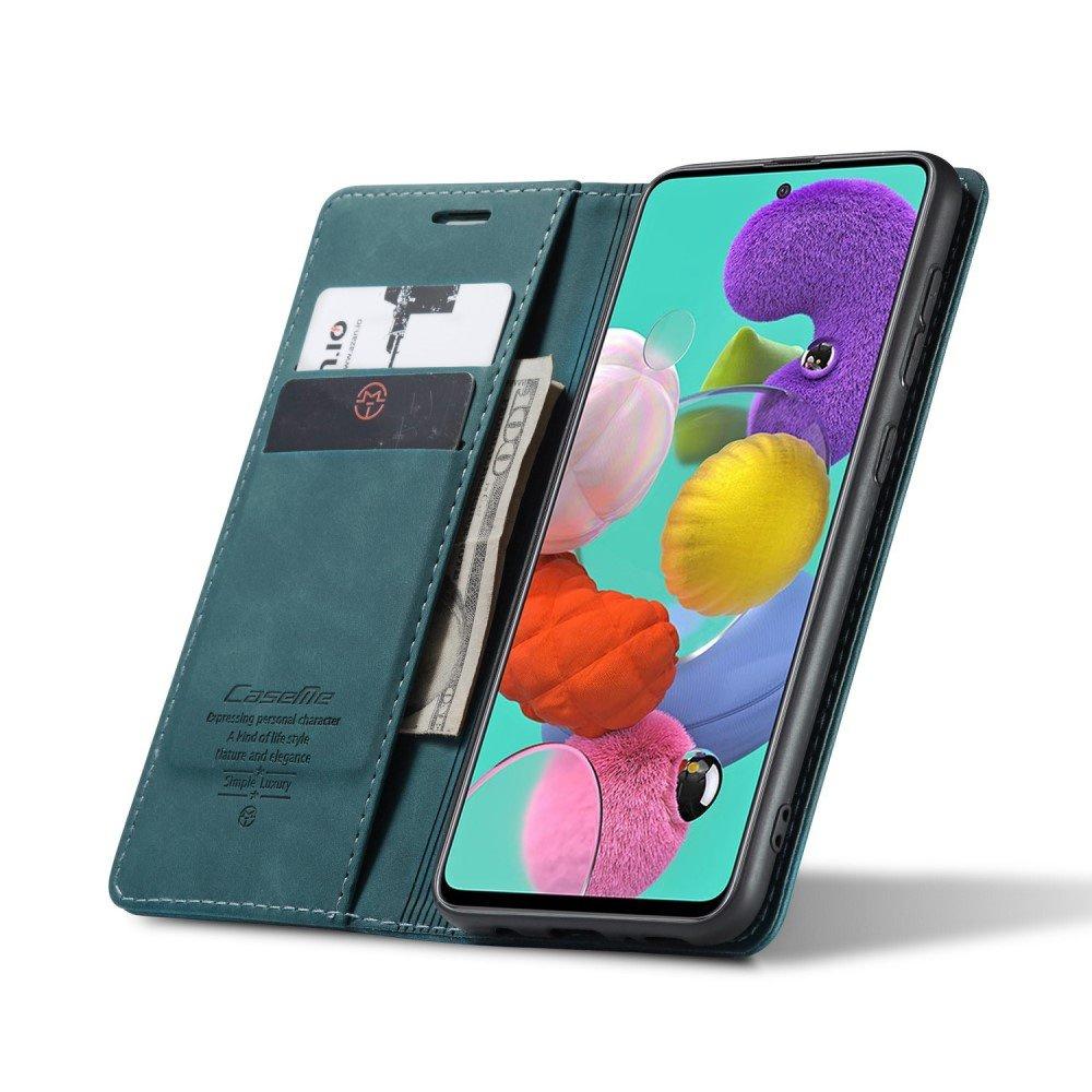 CASEME Case for Samsung Galaxy A51, Leather Wallet Case, Green