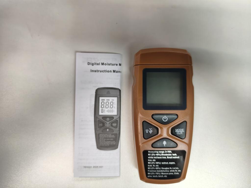 Wood Moisture Meter Thermometer for Hard Wood Soft Wood Paper Bamboo Herbs LCD Display High Precision and Fast Response