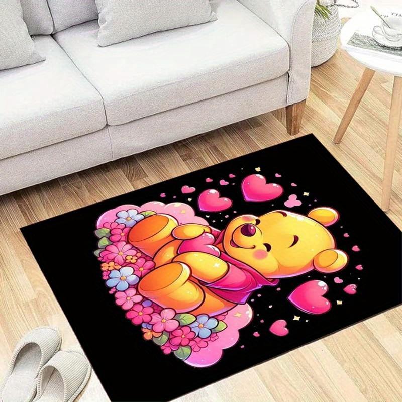 

1pc Winnie The Pooh Pattern Area Rug Soft Flannel Floor Mat for Living Room,Office,Bedroom and Carpet 60cm by 90cm