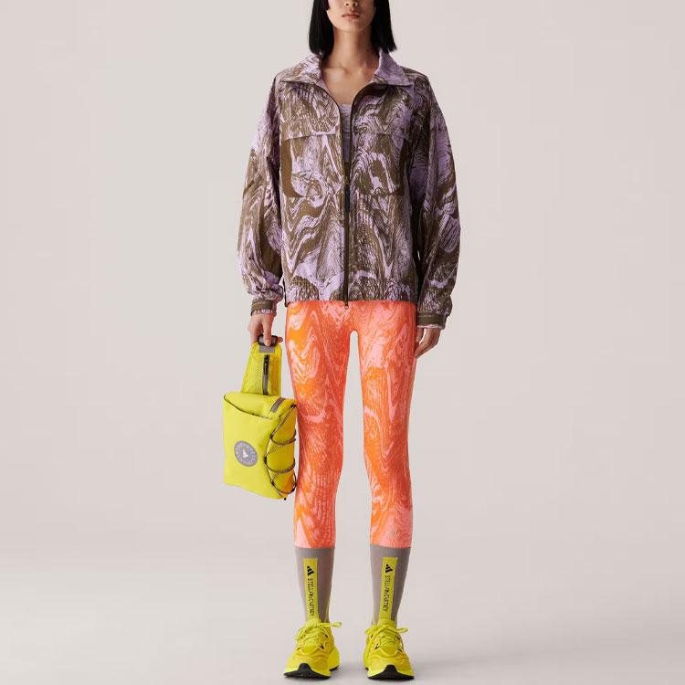 Adidas X Stella McCartney TrueCasuals Woven All-Over Print Loose-Fitting Track Jacket Women Outerwear Pink Purple IB5095