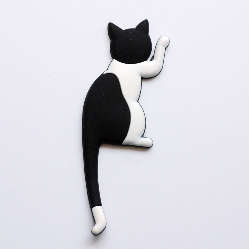Japanese Cat Cartoon Design Tail Hook Creative Home Decor Fridge Magnet Refrigerator Decoration Gift For Kitchen Sticker Poster