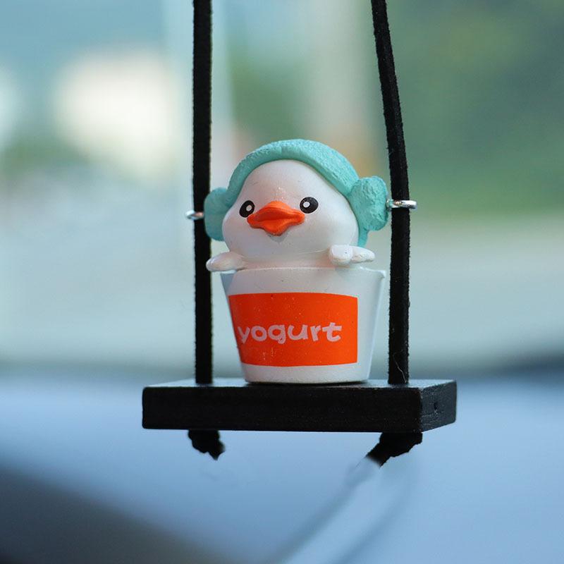 1 Unidad Colgante de Coche de Animales de Dibujos Animados Adornos Colgantes para Espejo Retrovisor de Coche para Mujer Niñas Accesorios Interiores de Coche Regalos de la Suerte