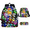 Among Us Two-Piece Backpack Space Werewolf Primary And Secondary School Students Cartoon Schoolbag Three-Piece Satchel Pencil Case