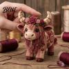 Handmade Gift Making Beginners DIY Sewing Kit Cow Patchwork Supplies Highland for Adults Fabric Doll