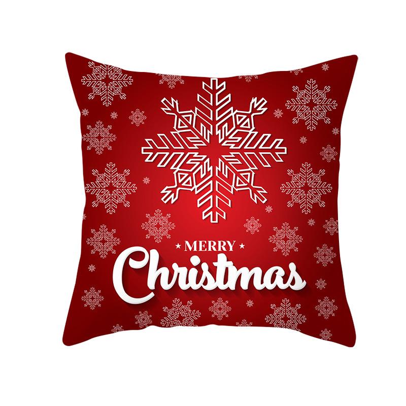 Red Series Christmas Peach Velvet Cushion Cover New Sofa Cushion Cover Square Cushion Cover