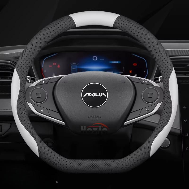 Leather Car Steering Wheel Cover for Dongfeng T5 Evo 580 Shine Max Rich 6 E70 IX5 AX7 Accessories Dongfeng Joyear X3 X5 SX6