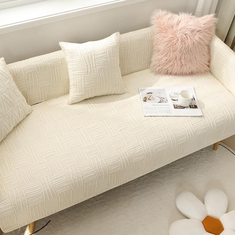 Cotton Simple Modern Sofa Cushion Four Seasons Universal Fabric Non-slip Cotton Embroidered Sofa Cushion
