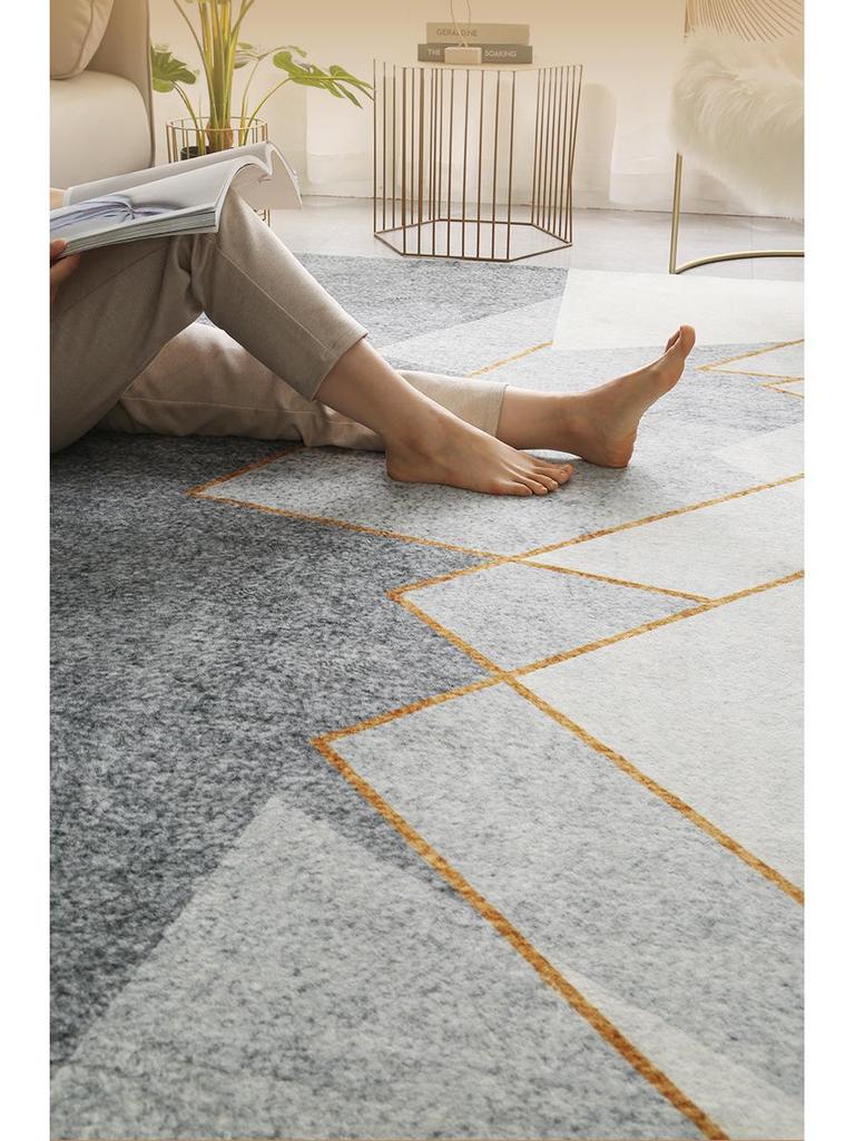 Minimalist Cross-Border Luxury Carpet for Living Room and Bedroom, Full Coverage, Simple Style