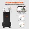 30 Gallon Gas Caddy, Fuel Storage Tank with Wheels, Portable Fuel Caddy with Manuel Transfer Pump, Gasoline Diesel Fuel Container for Cars, Lawn