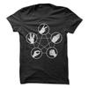 Schere Stein Papier Echse Spock - Lustiges T-Shirt 100% Baumwolle The Big Bang Theory