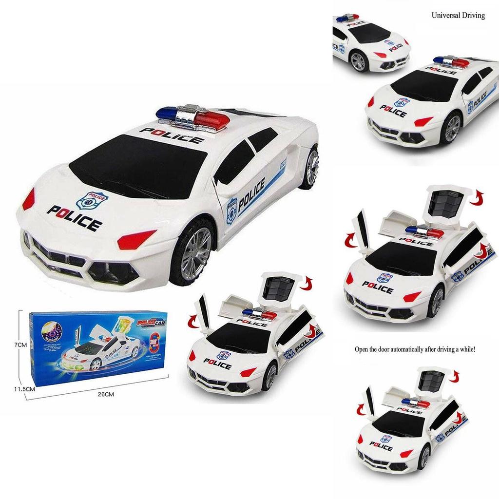 Stunning Police Car Led Light Music Rotating Toy For Kids Universal Driving Fun