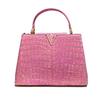 2024 Genuine Leather Crocodile Pattern Tote: Versatile Women's Shoulder & Crossbody Bag