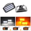 Fit For Jeep Wrangler TJ 97-06 Dynamic Amber LED Front Bumper Side Marker Lights White Parking Light Turn Signal Blinker Lamp