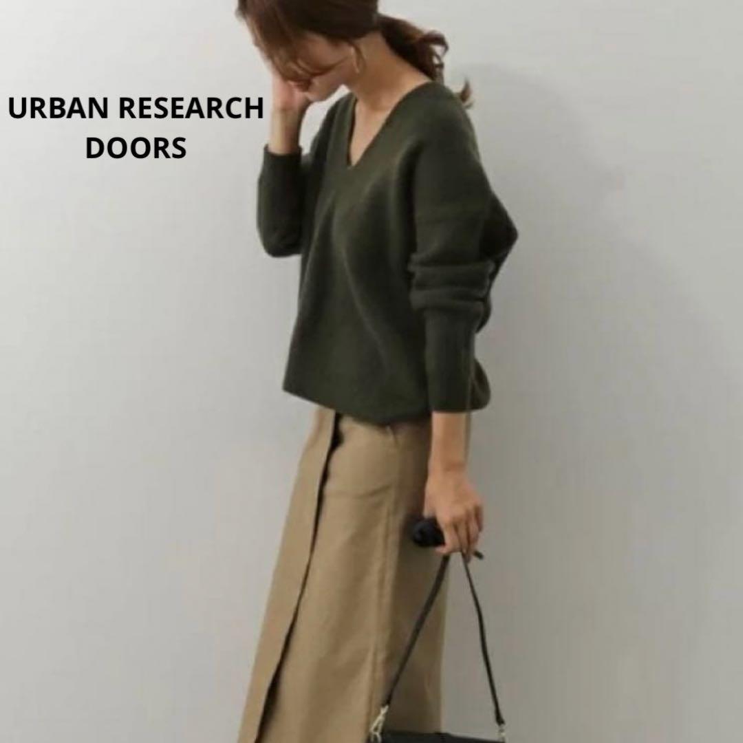 Б/у Urban Research Doors Hamilton Шерстяной вязаный кардиган Хаки