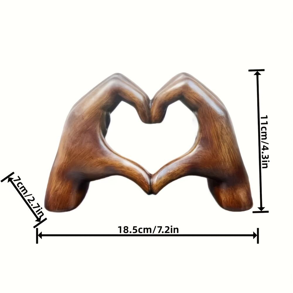 1pc Resin Heart-shaped Handmade Sculpture Decoration Statue Love Art Family Office Bookshelf Living Room Decoration Gift