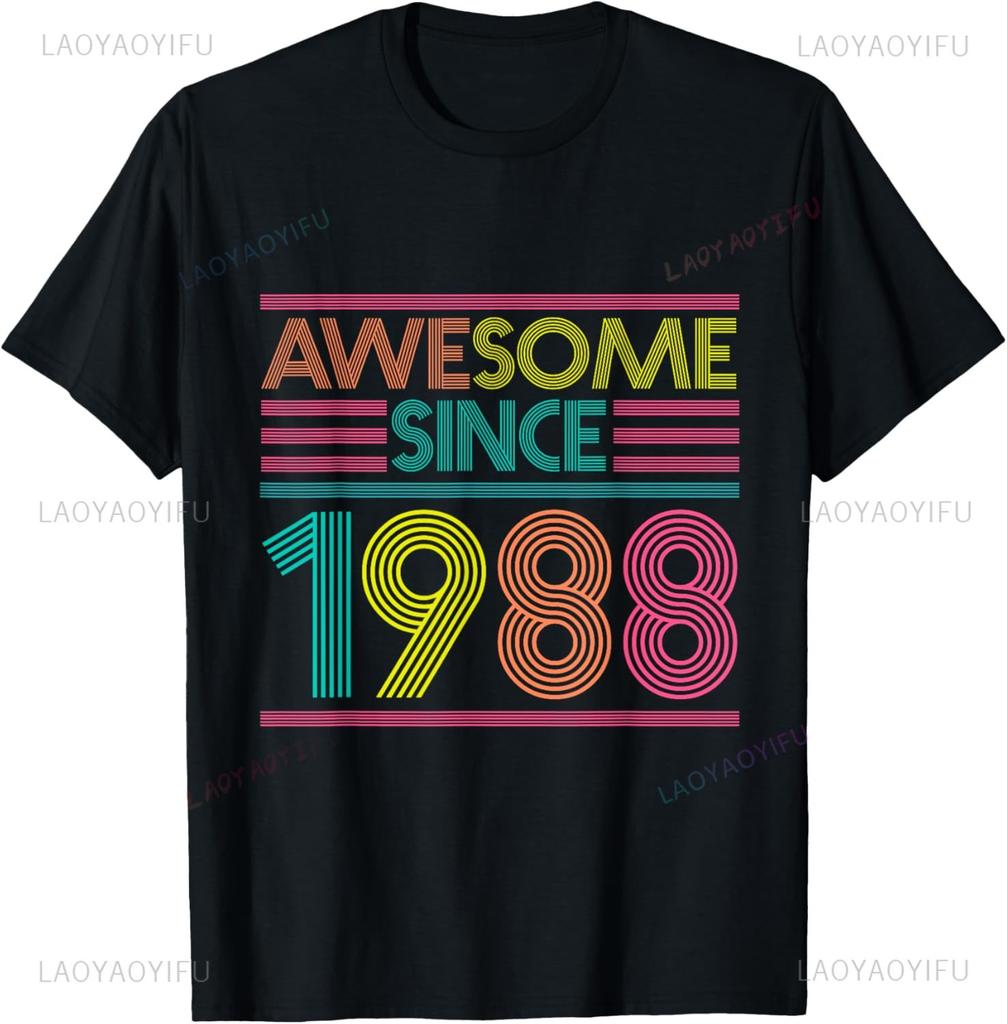 Vintage 1988 Limited Edition 37th Birthday Gifts 37 Year Old TShirt Unisexs Clothing Short Sleeve Custom TShirt Camiseta