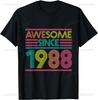 Vintage 1988 Limited Edition 37th Birthday Gifts 37 Year Old TShirt Unisexs Clothing Short Sleeve Custom TShirt Camiseta