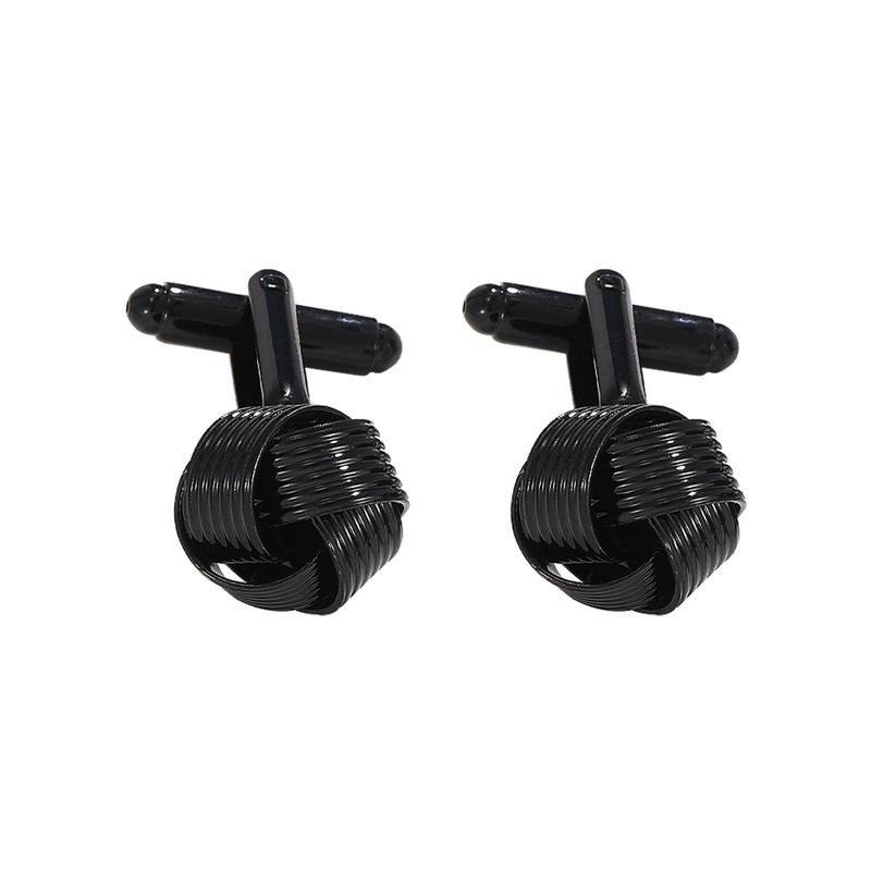 Popular European & American Twisted Sleeve Hollow Cufflinks for Men's Shirts