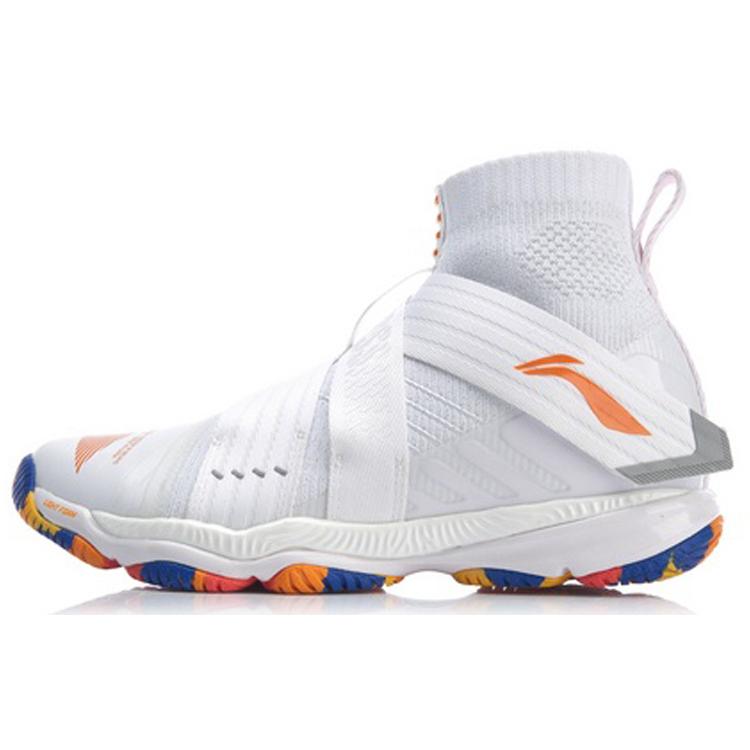 

New LiNing Ranger 4 Generations Cushioning Support High top Professional Competition Badminton Shoes Women s Standard White AYAP008-1 35.5