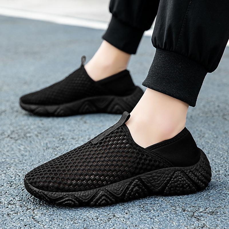 Men's shoes summer large size sports shoes mesh breathable soft sole not tired feet casual shoes daily versatile single shoes