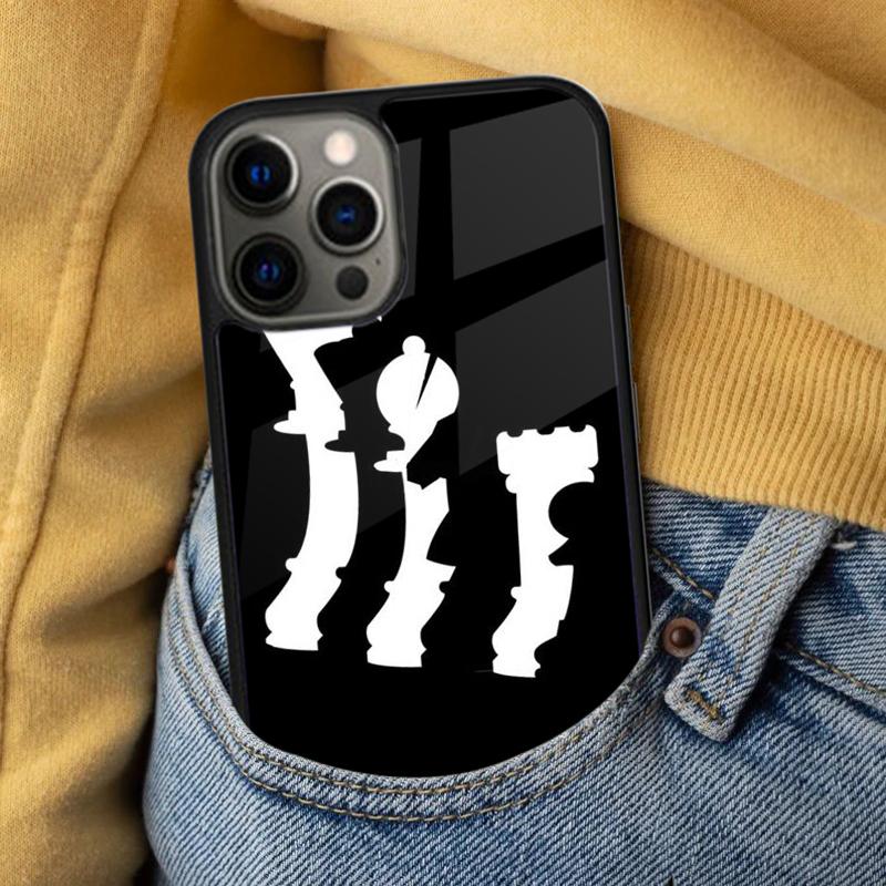 Chess Pieces Soft Phone Case for iPhone 17 Air 16e Pro Max 15 Pro 13 14 Plus 11 12 MagSafe Magnetic Coque